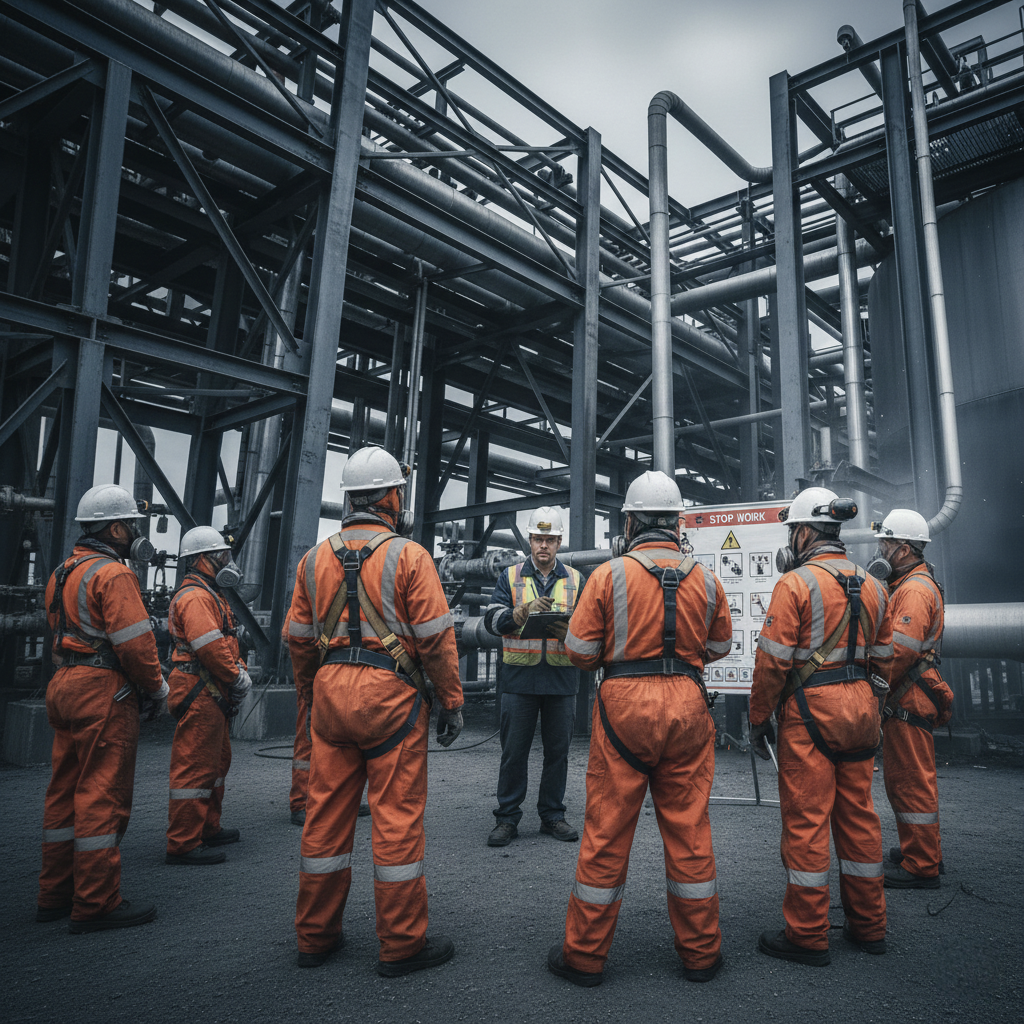 Crew in a Safety talk